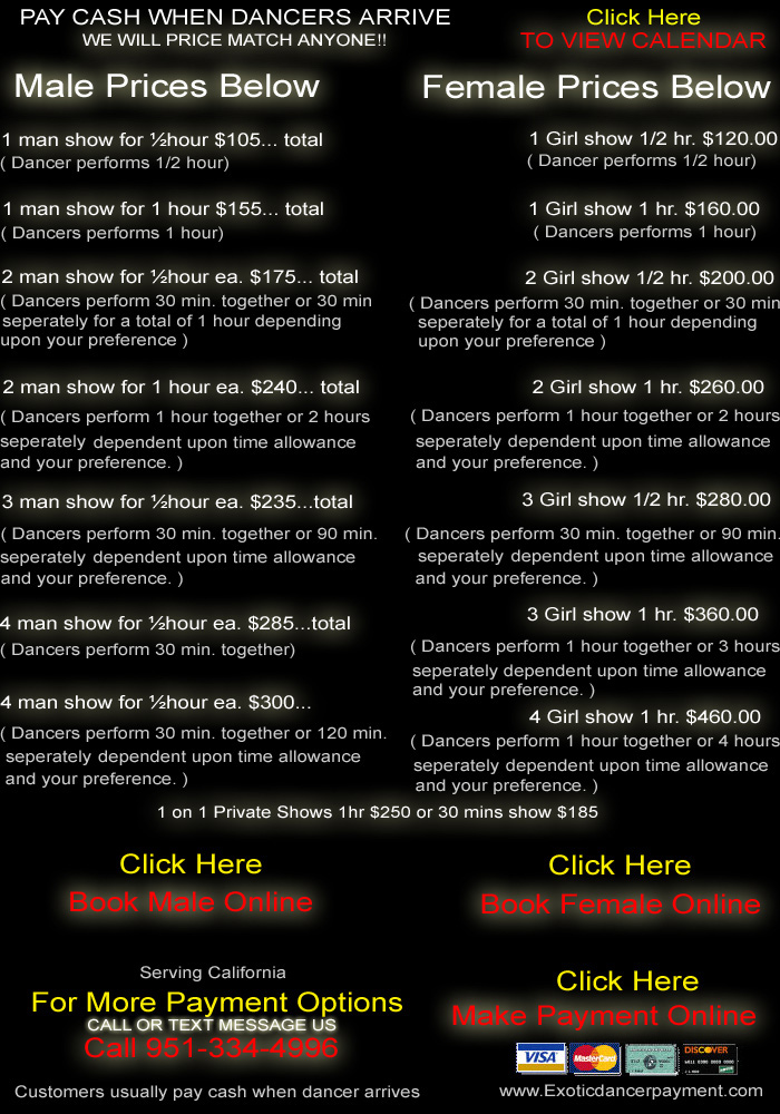 Pico Rivera Costs For Exotic Dancers